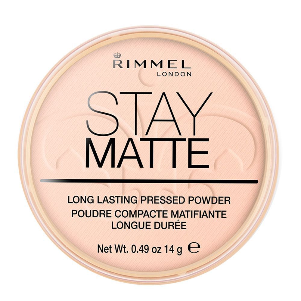 Rimmel Stay Matte Long Lasting Pressed Powder 002 Pink Blossom - Front View