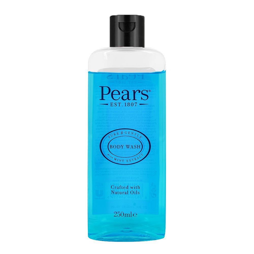 Pears Pure & Gentle Mint Extract Shower Gel, 250ml - Front View