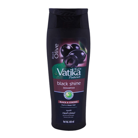 Dabur Vatika Black Olive Black Shine Shampoo 400ml - Front View