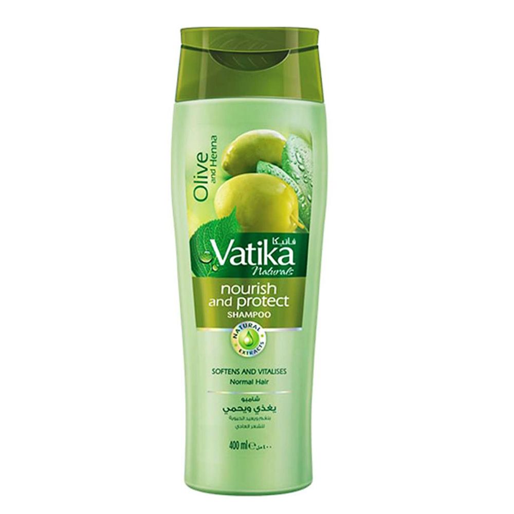 Dabur Vatika Olive And Henna Nourish & Protect Shampoo, 400ml - Front View