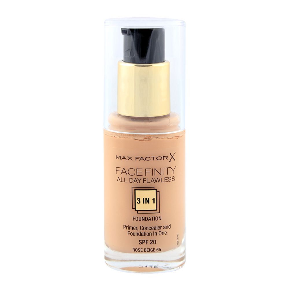 Max Factor Facefinity All Day Flawless 3in1 Foundation 65 Rose Beige - Front View