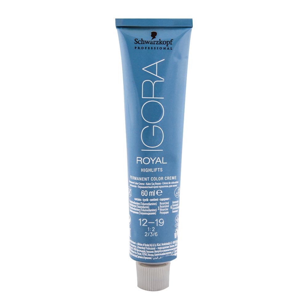 Schwarzkopf Igora Royal Highlifts Hair Color 12-19 Special Blonde Cendre Violet -  Front View