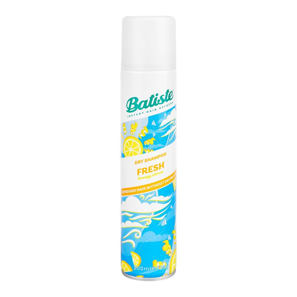 Batiste Fresh Breezy Citrus Dry Shampoo, 200ml - Front View