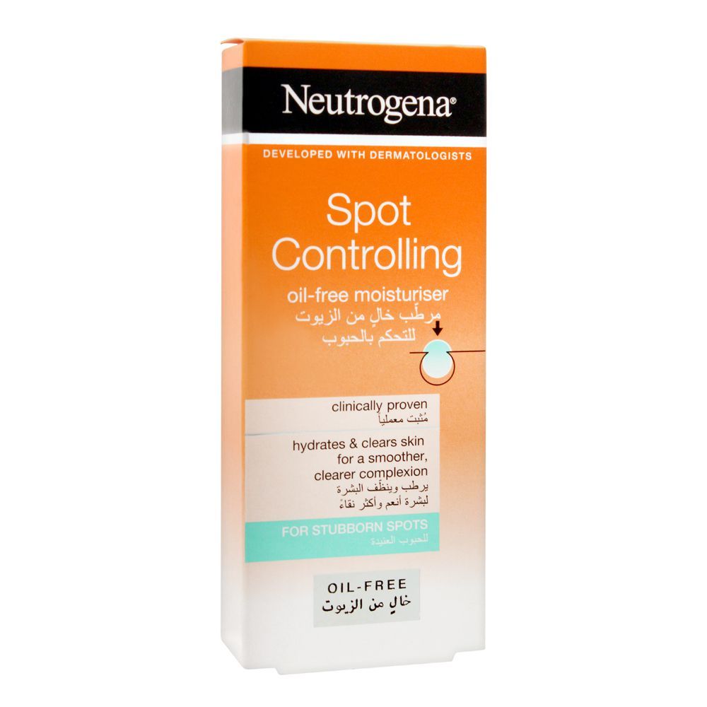 Neutrogena Spot Controlling Oli-Free Moisturiser, 50ml -  Front View