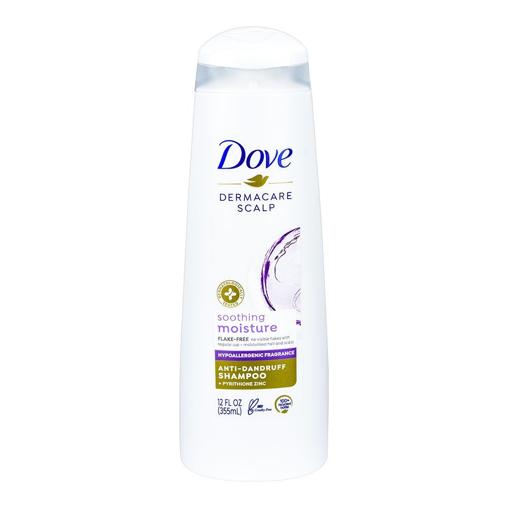 Dove Dermacare Scalp Soothing Moisture Anti-Dandruff Shampoo, 355ml - Front View