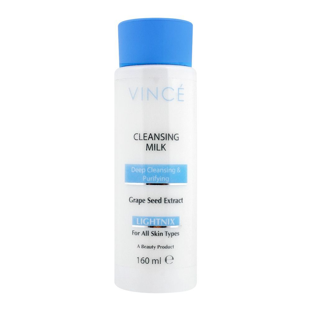 Vince Deep Cleansing & Purifying Lightenix Cleansing Milk, All Skin Types, 160ml - Front View