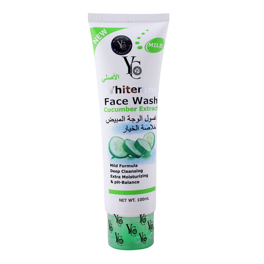 YC Whitening Face Wash, With Cucumber Extract, 100ml - Front View