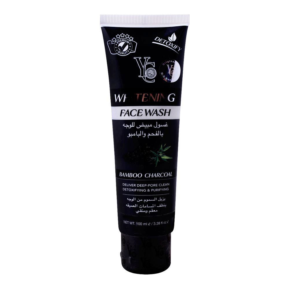 YC Whitening Bamboo Charcoal Face Wash, 100ml - Front View