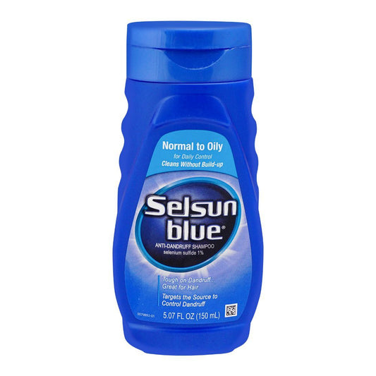 Selsun Blue Normal To Oily Anti-Dandruff Shampoo, Normal To Oily, 150ml - Front View