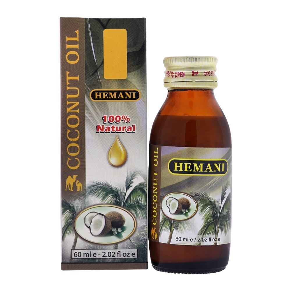 Hemani Coconut Oil 60ml - Front View