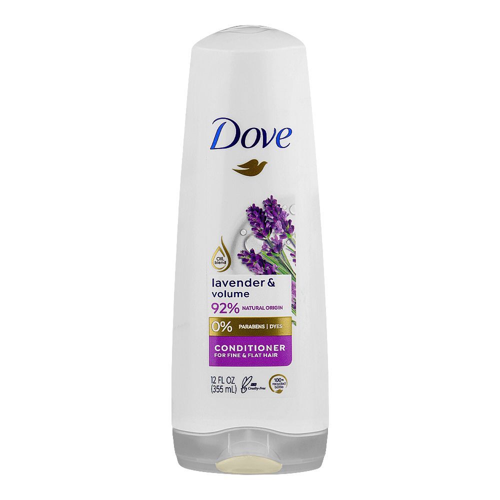 Dove Lavender & Volume Paraben Free Conditioner, For Fine & Flat Hair, 355ml - Front View