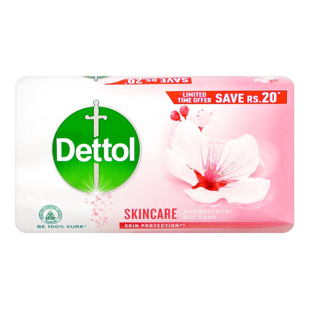 Dettol Skin Care Soap, 160g - Front View