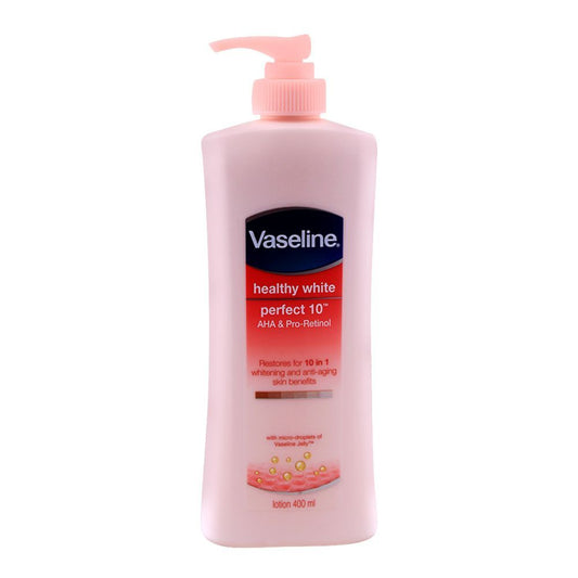 Vaseline Healthy White Perfect 10 AHA & Pro-Retinol Body Lotion, 400ml -  Front View