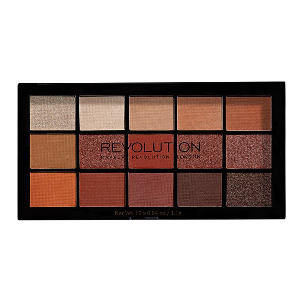 Makeup Revolution Reloaded Eyeshadow Palette, Iconic Fever, 15-Pack - Front View