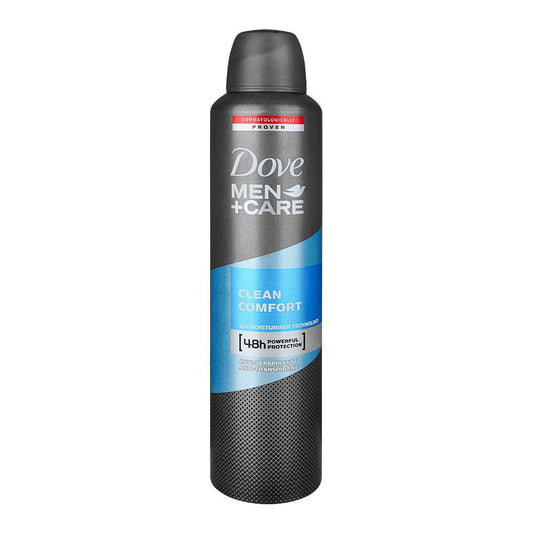 Dove Men+Care Clean Comfort Anti-Perspirant Deodorant Spray, For Men, 250ml - Front View