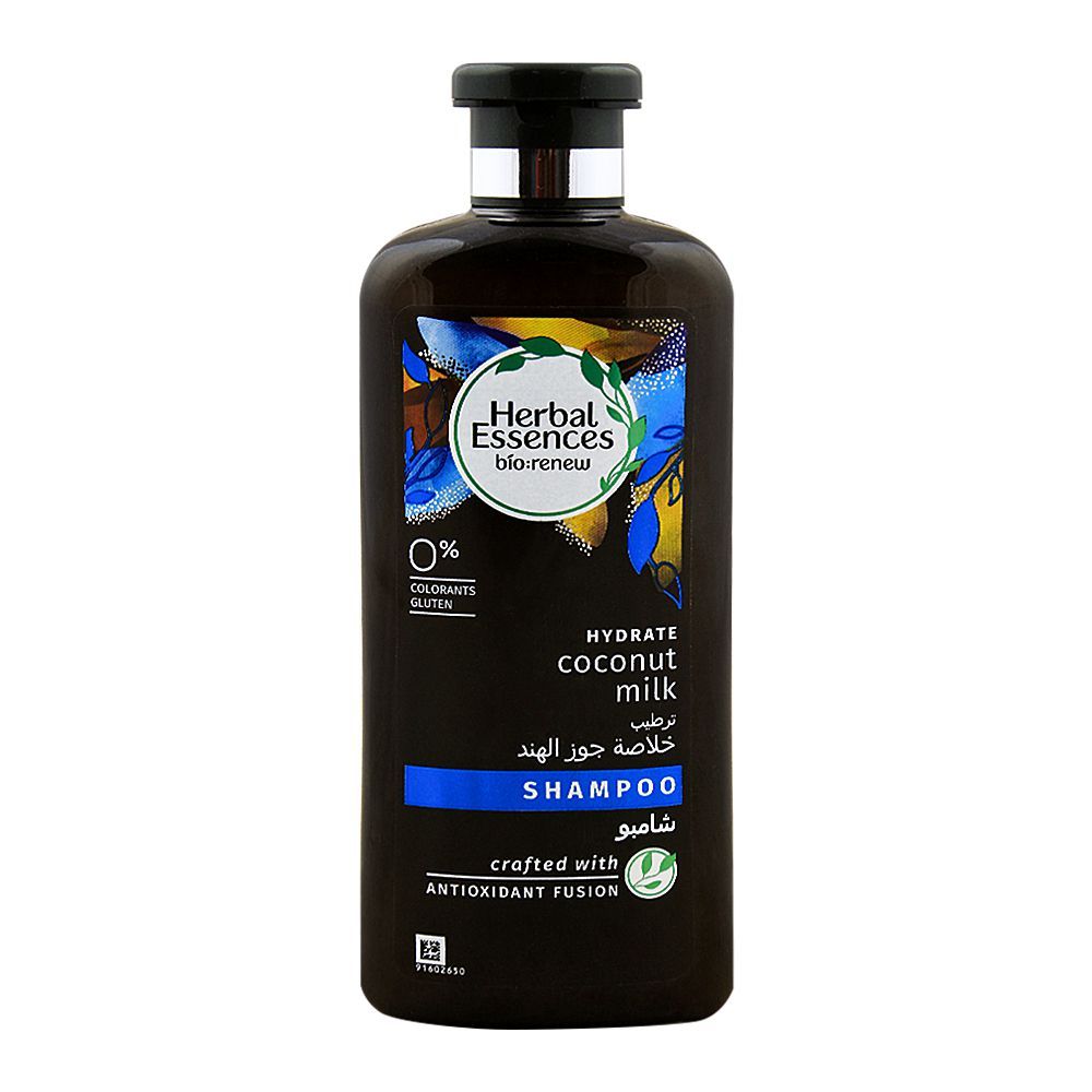 Herbal Essences Bio Renew Hydrate Coconut Milk Shampoo, 400ml - Front View