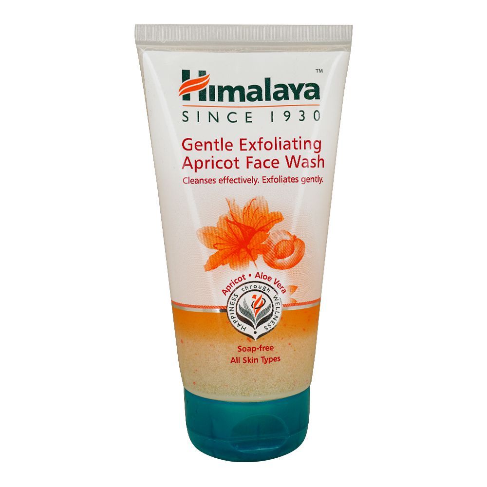 Himalaya Gentle Exfoliating Apricot Scrub, For All Skin Types, Soap Free, 150ml - Front View