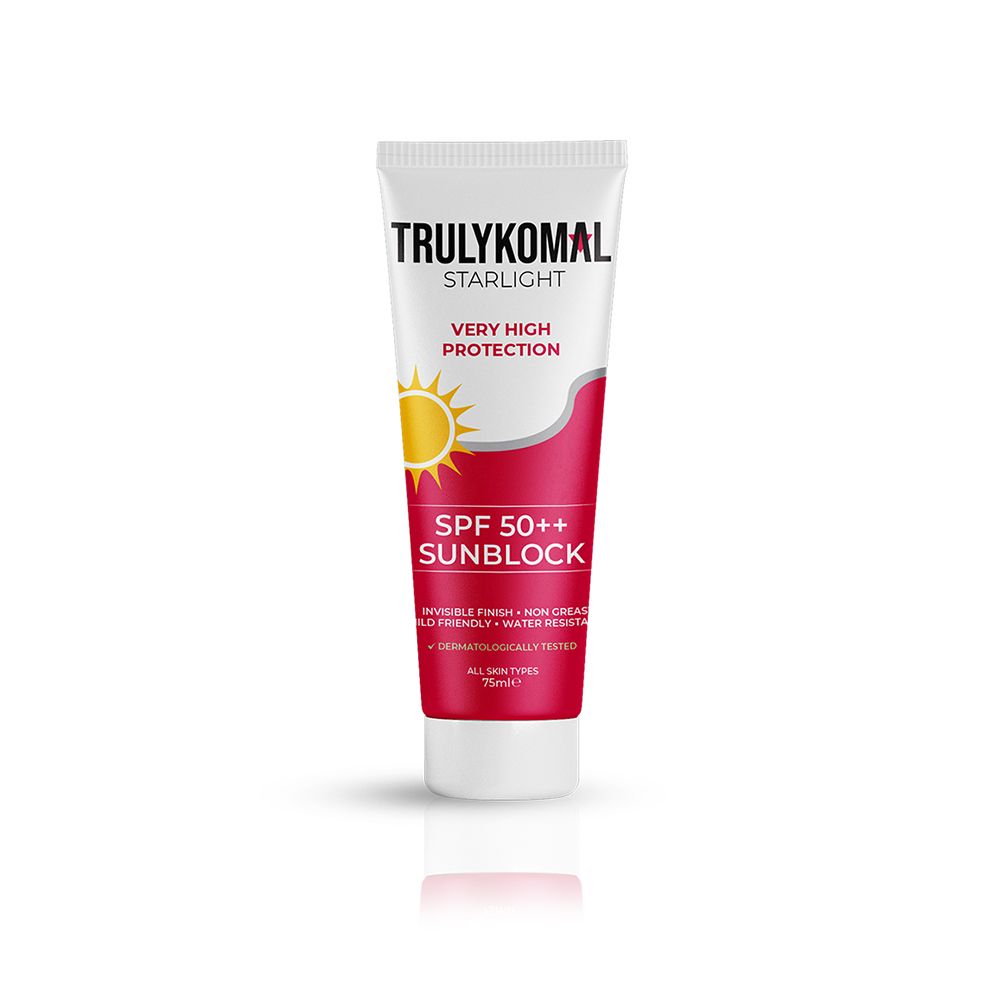 Truly Komal SPF 50++ Sun Block, 75ml - Front View