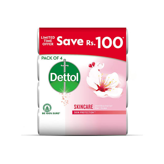 Dettol Skin Care Soap, 4x110g - Front View