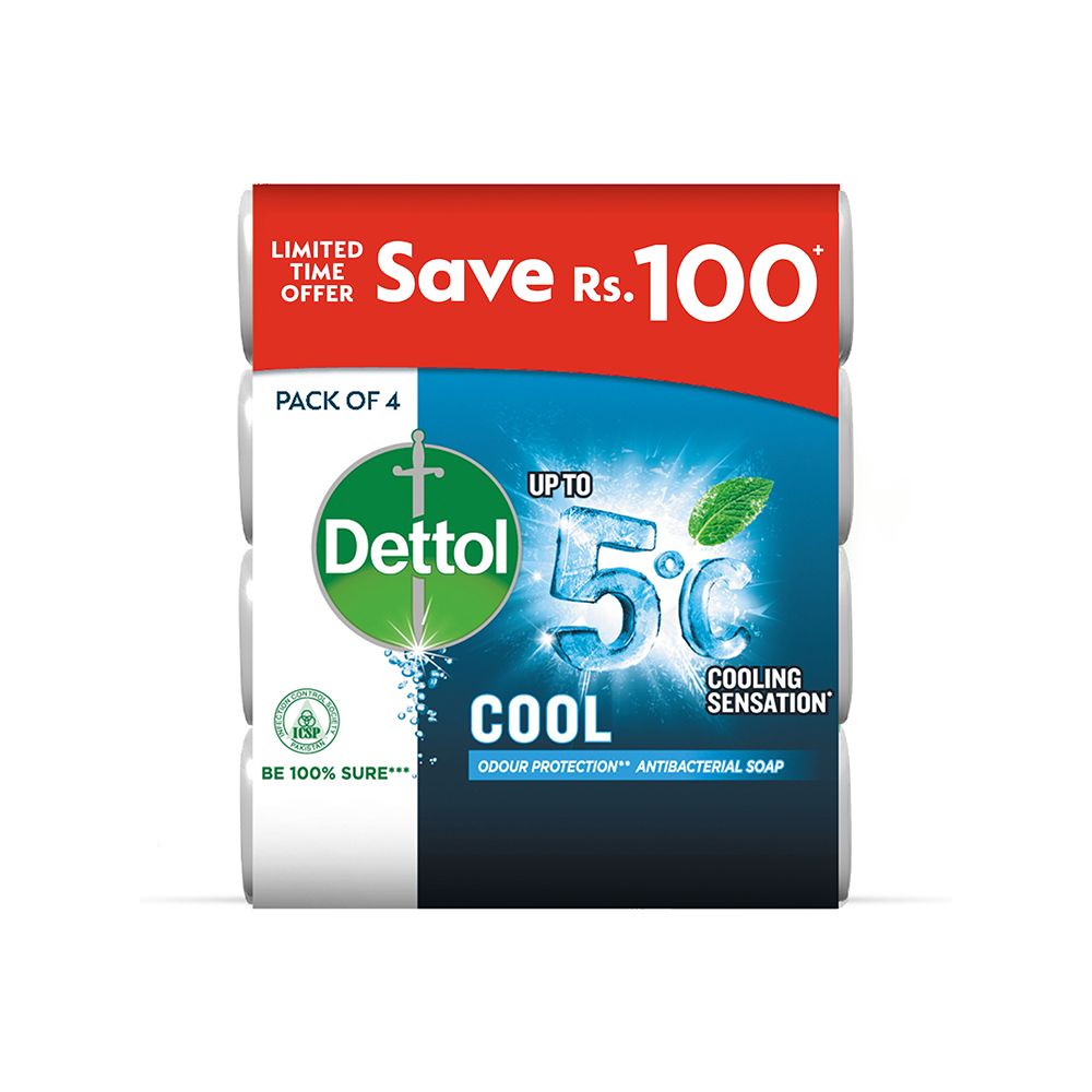 Dettol Cool Soap, 4x110g - Front View