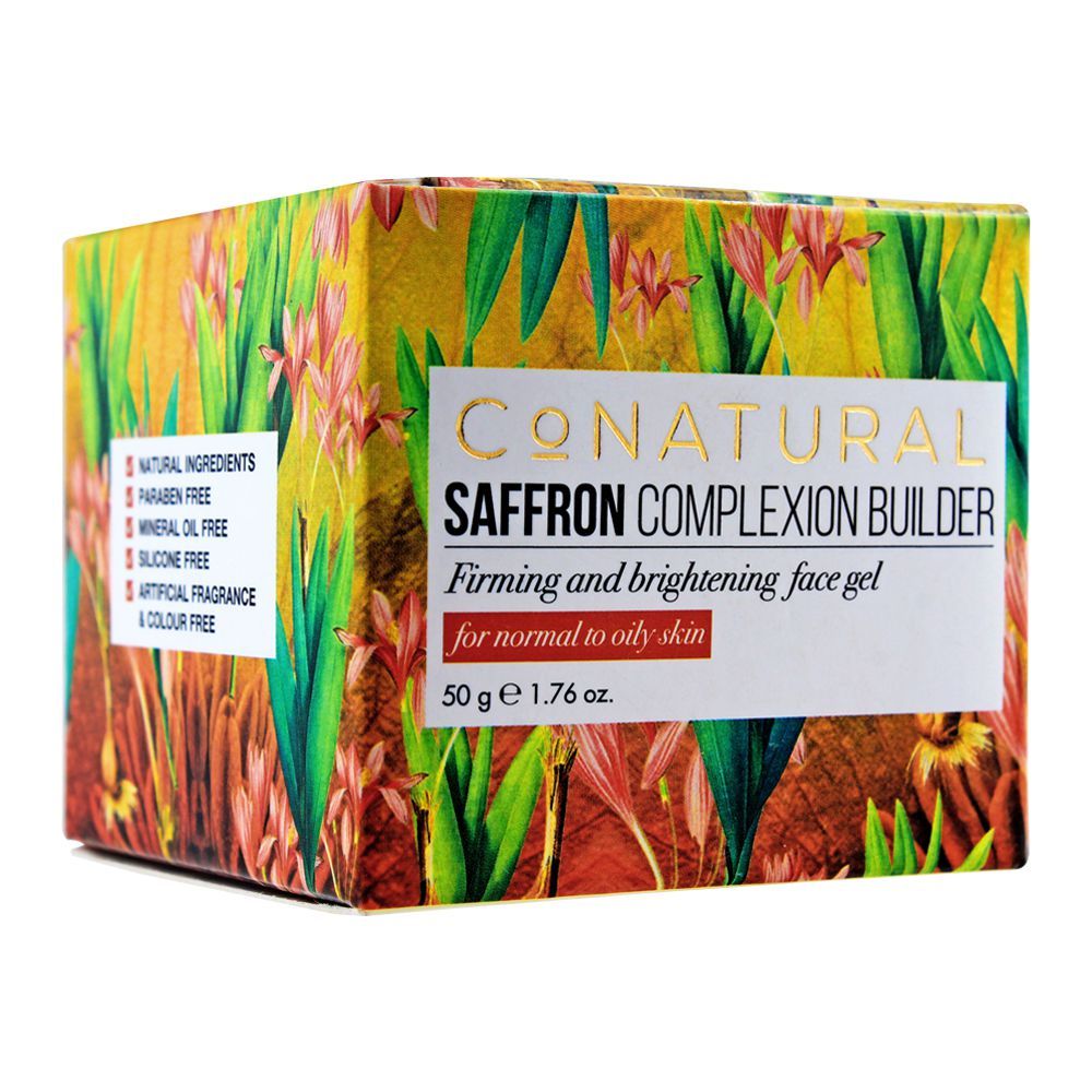 CoNatural Saffron Complexion Builder, Firming & Brightening Gel, For Normal to Oily Skin, 50ml - Front View