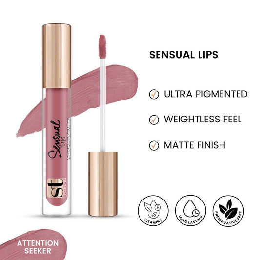 ST London Sensual Lips Lip Gloss, Attention Seeker - Front View