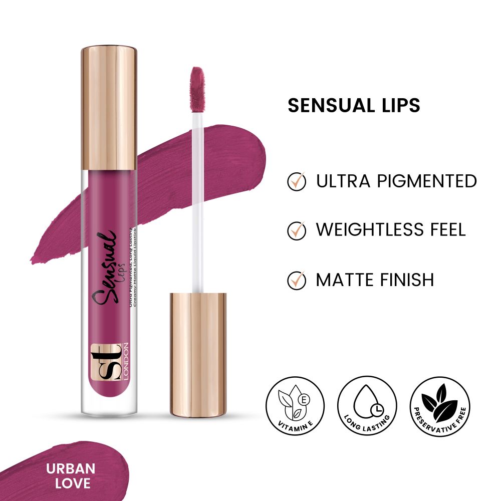 ST London Sensual Lips Lip Gloss, Urban Love - Front View