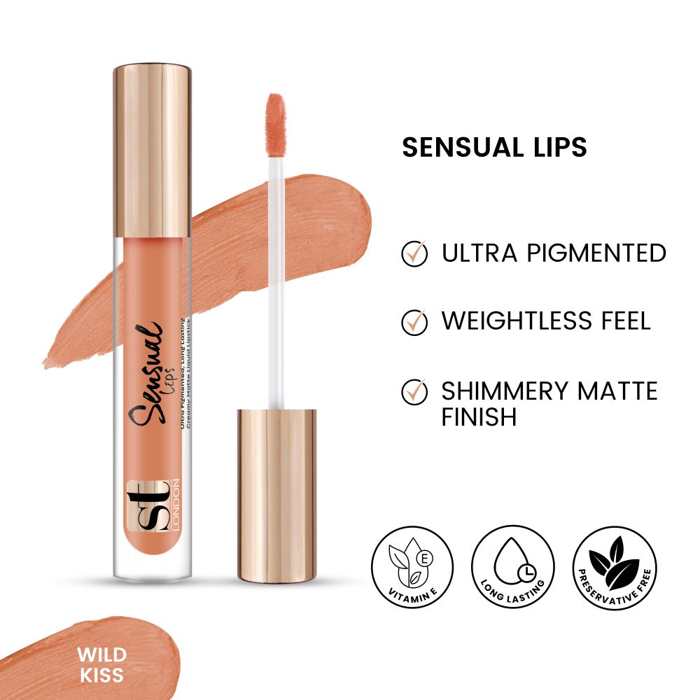 ST London Sensual Lips Lip Gloss, Wild Kiss - Front View