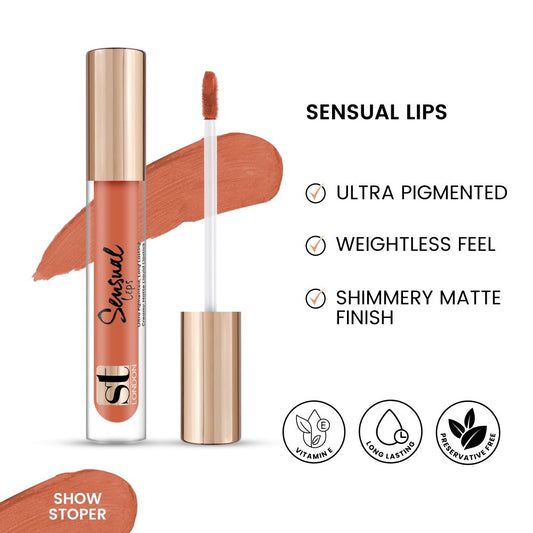 ST London Sensual Lips Lip Gloss, Show-Stopper - Front View