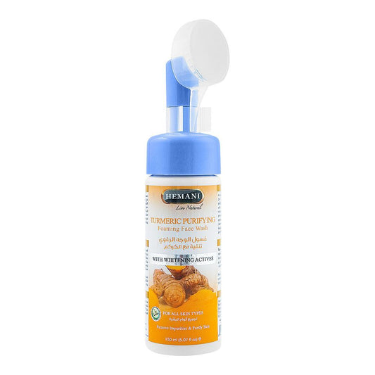 Hemani Turmeric Purifying Foaming Face Wash, For All Skin Types, 150ml - Front View