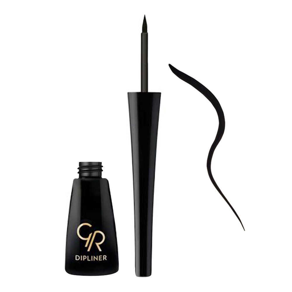 Golden Rose Liquid Eyeliner Dipliner, Black - Front View