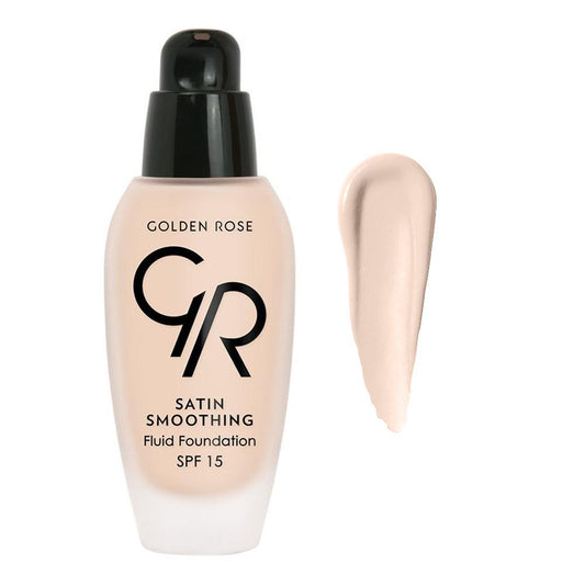 Golden Rose Satin Smoothing Fluid Foundation, 23, Paraben Free, SPF 15 - Front View