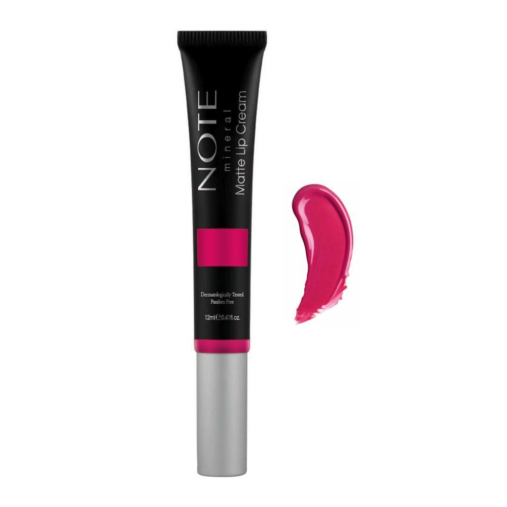 J. Note Mineral Matte Lip Cream, 05 Plum Wine, Paraben Free - Front View