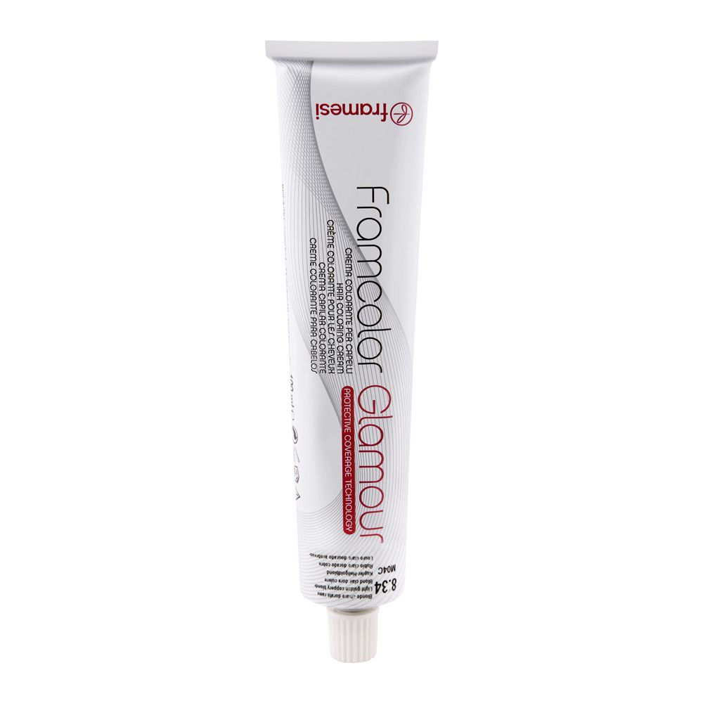 Framesi Framcolor Glamour Hair Coloring Cream, 8.34 Light Golden Coppery Blond -  Front View