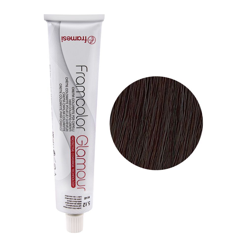 Framesi Framcolor Glamour Hair Coloring Cream, 5.12 Light Chestnut Natural Ash -  Front View