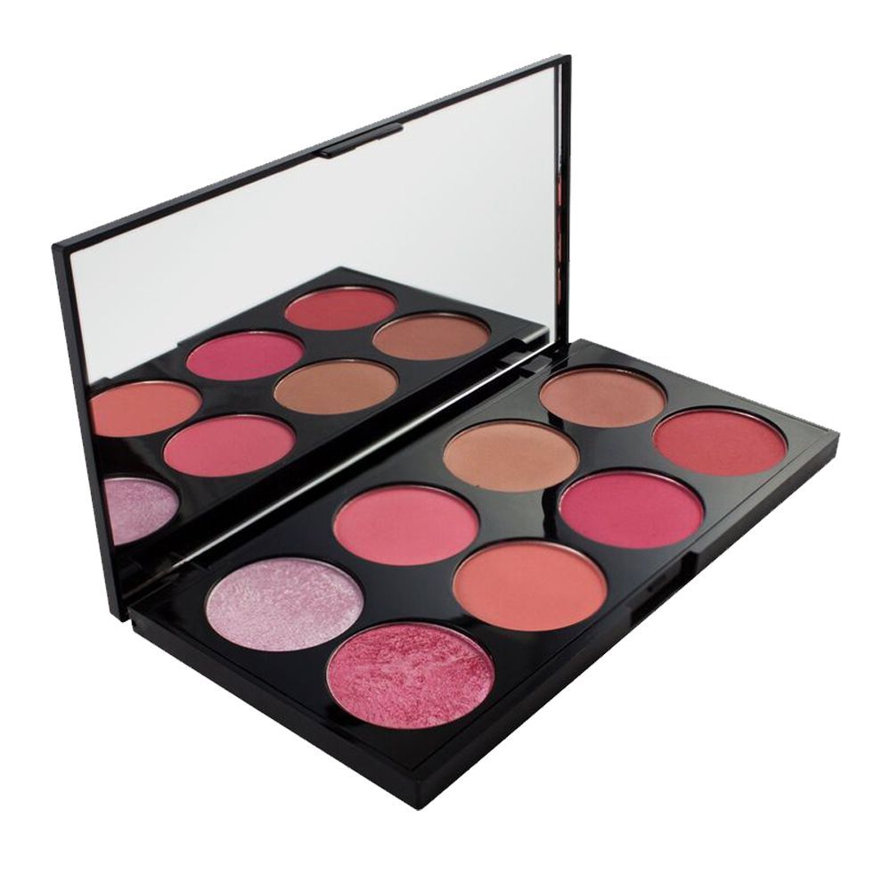 Makeup Revolution Blush Palette, Sugar And Spice, 8 Shades - Front View