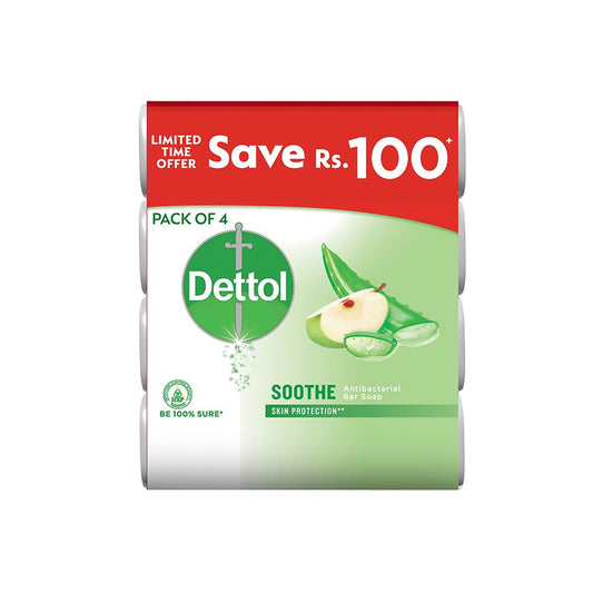 Dettol Soothe Soap, 4x110g - Front View