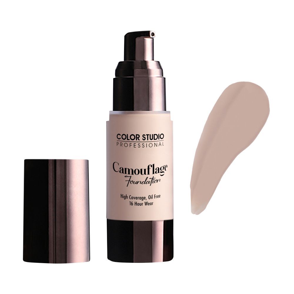 Color Studio Camouflage Foundation, High Coverage, Oil Free, W25 - Front View