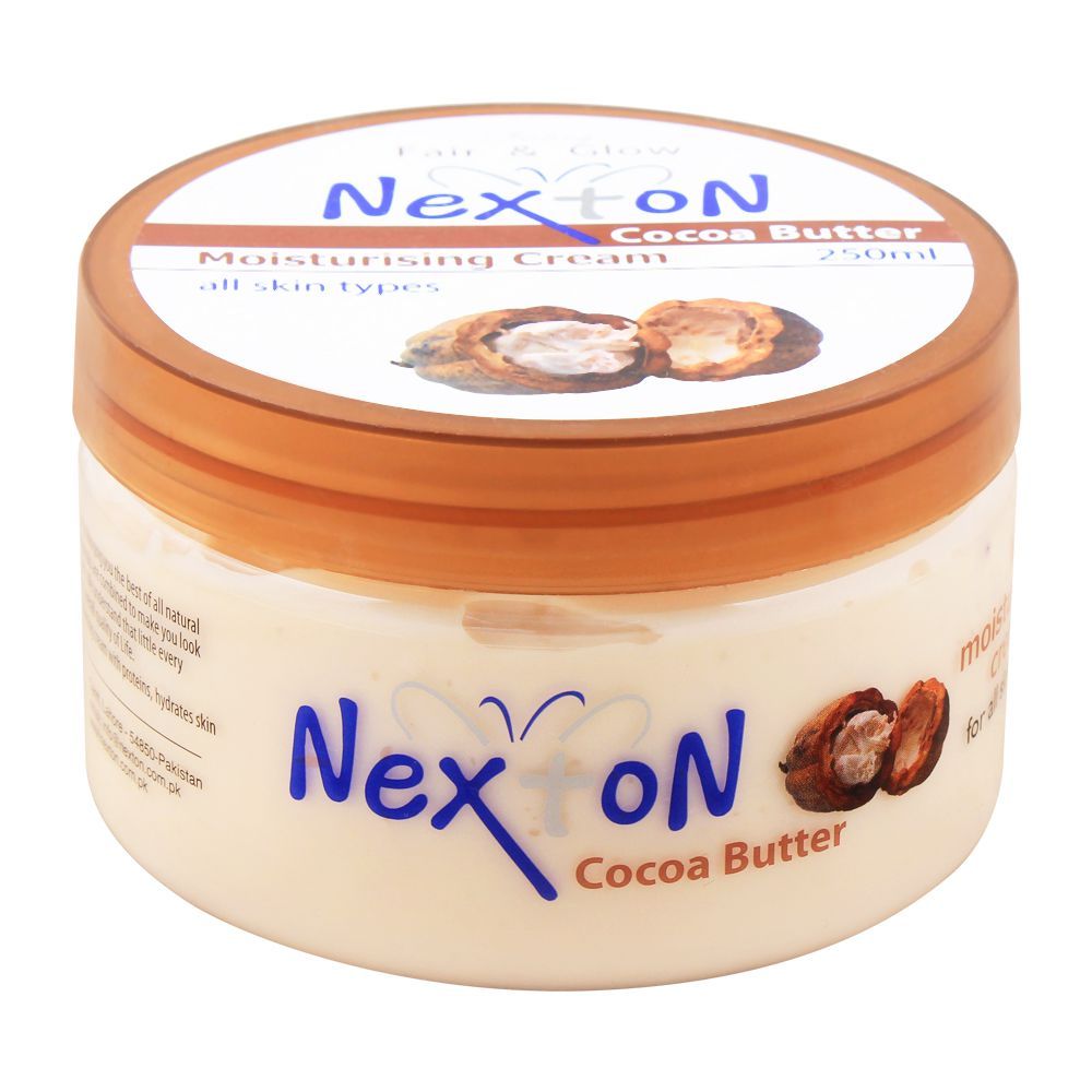 Nexton Fair & Glow Cocoa Butter Moisturising Cream, For All Skin Types, 250ml -  Front View