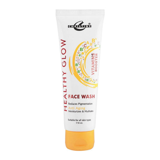 Christine Healthy Glow Vitamins Booster Anti Aging Face Wash, For All Skin Types, 110ml - Front View