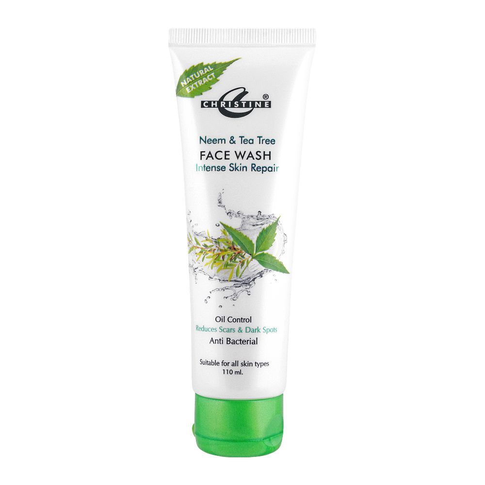 Christine Neem & Tea Tree Intense Skin Repair Face Wash, For All Skin Types, 110ml - Front View