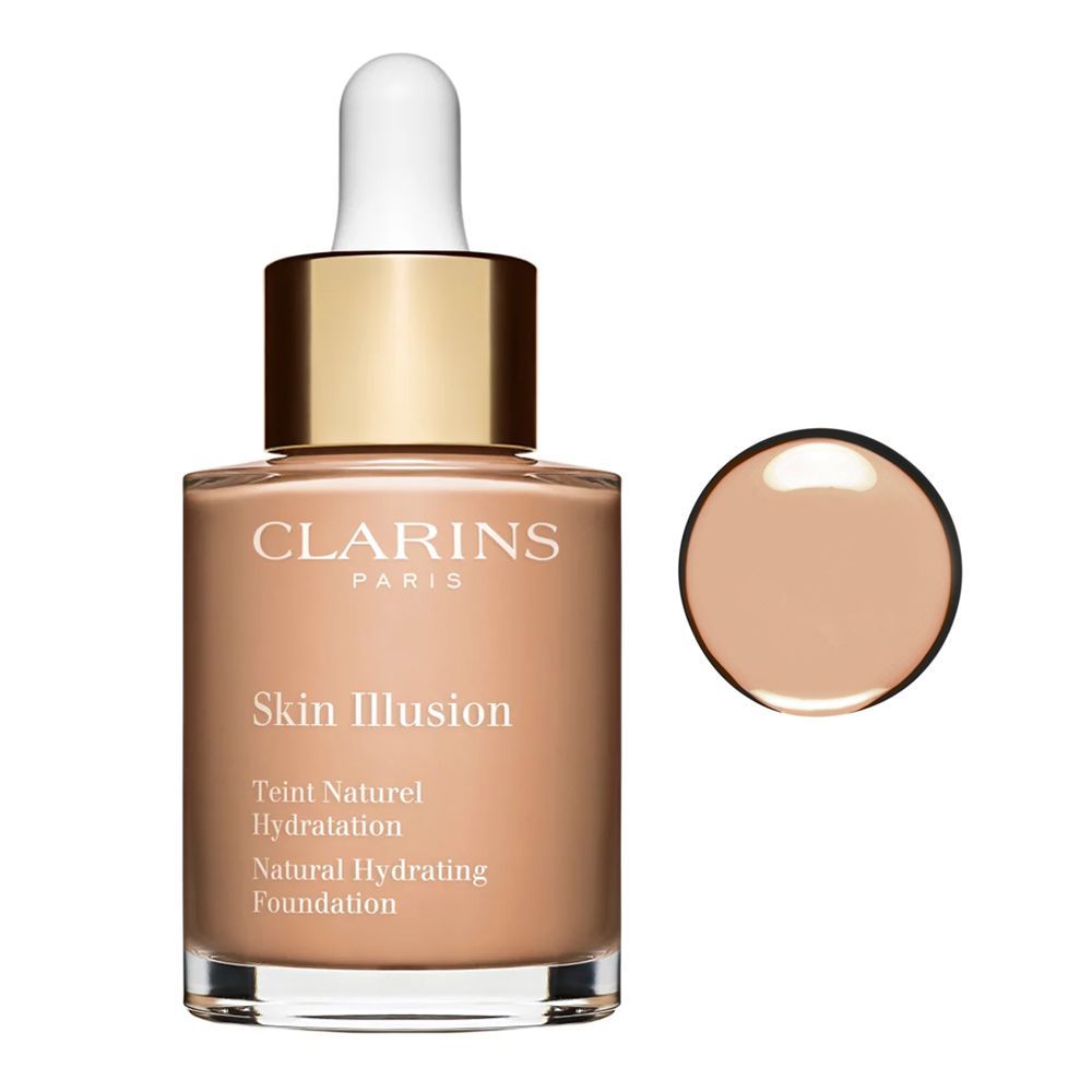 Clarins Paris Skin Illusion Natural Hydrating Foundation, SPF 15, 109 Wheat - Front View