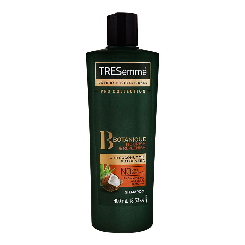 Tresemme Botanique Nourish & Replenish Shampoo, For Smooth Shiny & Visibly Healthy Hair, 400ml - Front View