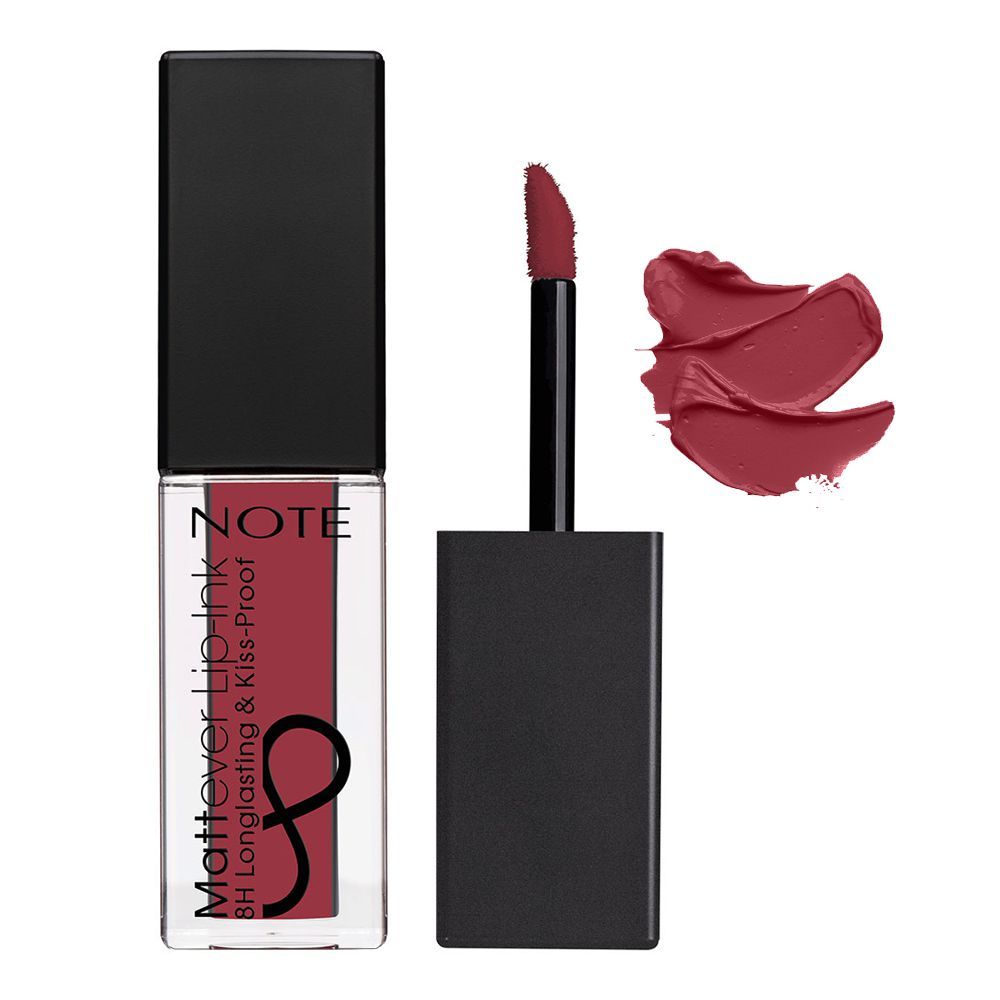 J. Note Mattever Lip Ink, Long Lasting, 08 Antique Pink - Front View