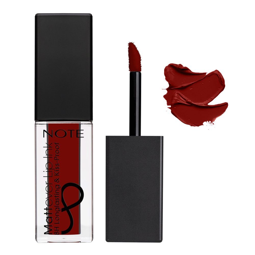 J. Note Mattever Lip Ink, Long Lasting, 15 Urban Red - Front View