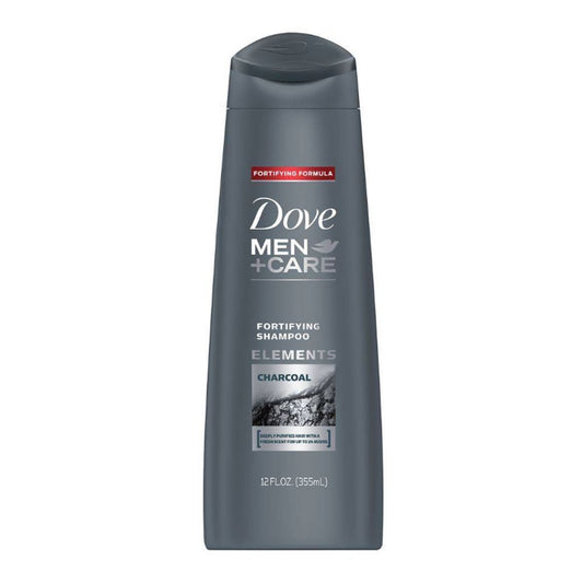Dove Men+Care Fortifying Shampoo, Charcoal, 355ml - Front View