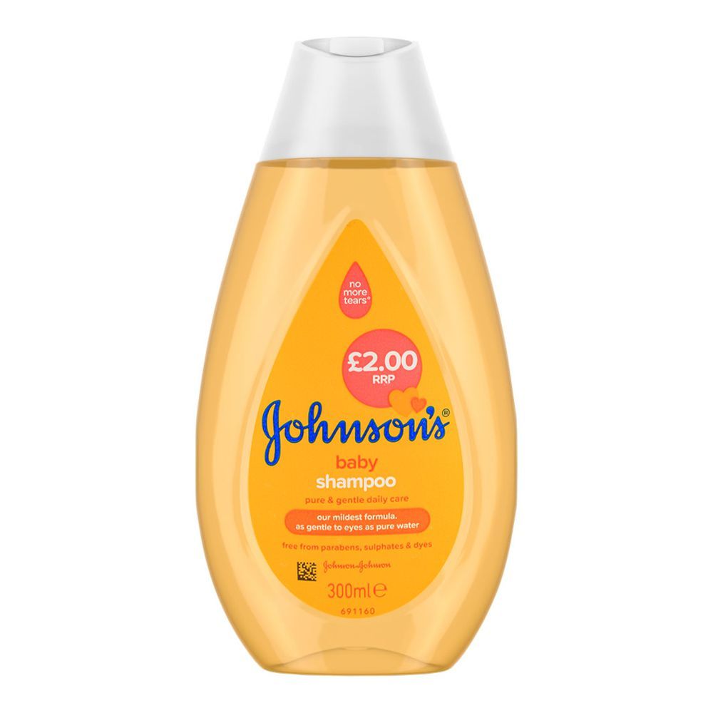 Johnson's Pure & Gentle Daily Care Baby Shampoo, 300ml - Front View