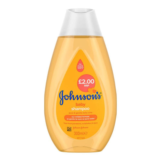 Johnson's Pure & Gentle Daily Care Baby Shampoo, 300ml - Front View