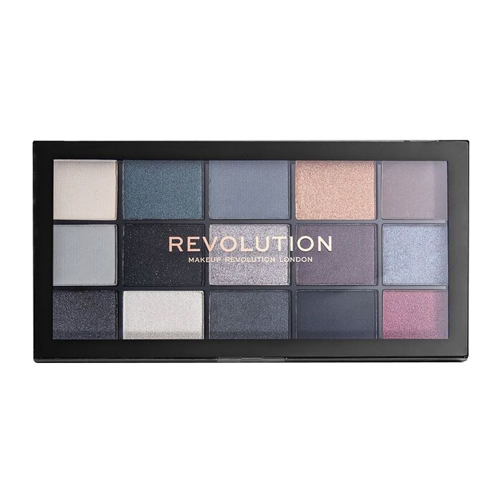 Makeup Revolution Reloaded Eyeshadow Palette, Blackot, 15-Pack - Front View