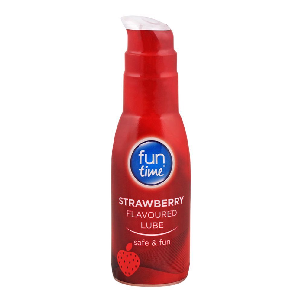 Fun Time Strawberry Flavoured Lube, 75ml - Front View